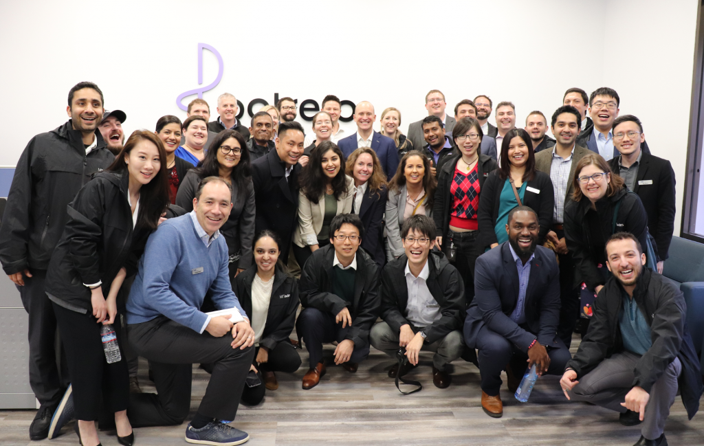 Students with CEO Joe Urban and Potrero Medical staff