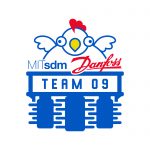 Logo featuring MITsdm and Danfoss logos and a cartoon chicken